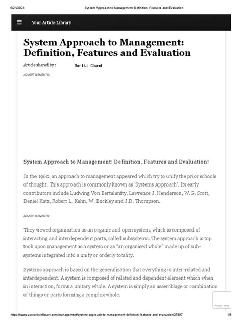 Image result for System Approach Definition