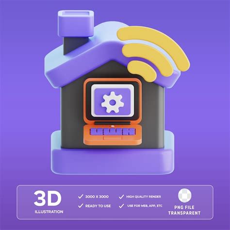 Psd work from home 3d illustration | Premium PSD