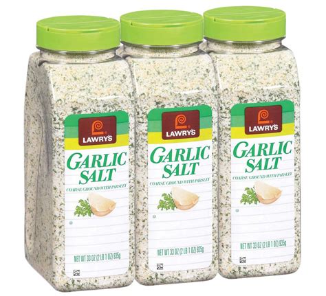 Lawry's Big Bottle Spices | Coarse Ground Garlic Salt with Parsley, 33 ...
