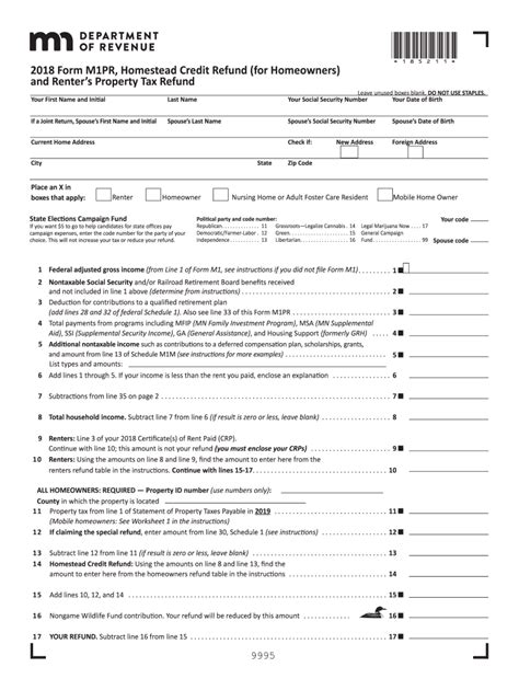 Mn Property Tax Refund 2018-2025 Form - Fill Out and Sign Printable PDF ...