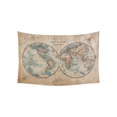 Buy PHFZK Global Map Wall Art Home Decor, Vintage Retro Style Old World ...