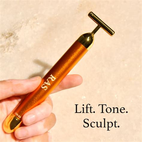 24K Gold T-Shape Vibrating Face Massager – RAS Luxury Skincare