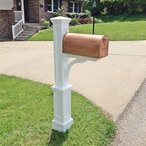 Mayne White Polymer 4 X 4 Mount Mailbox Post 5813-W at Lowes.com