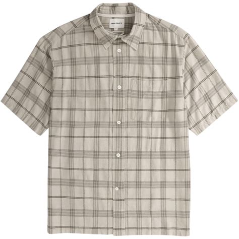 Norse Projects Ivan Relaxed Textured Check Short Sleeve Shirt - N40-0798