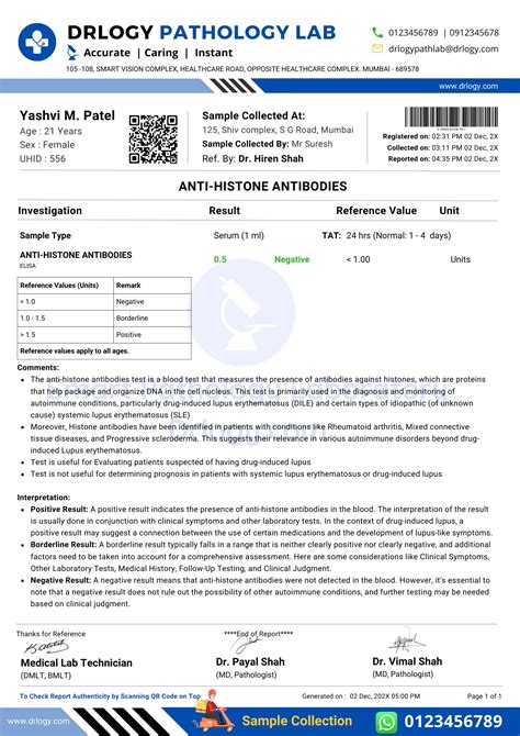10 Key Clinical Guidelines for Anti-Histone Antibodies Report Format ...
