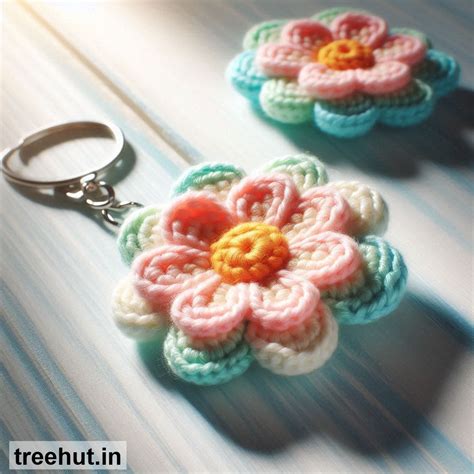 Spring Crochet keychains flowers Ideas and how to make them