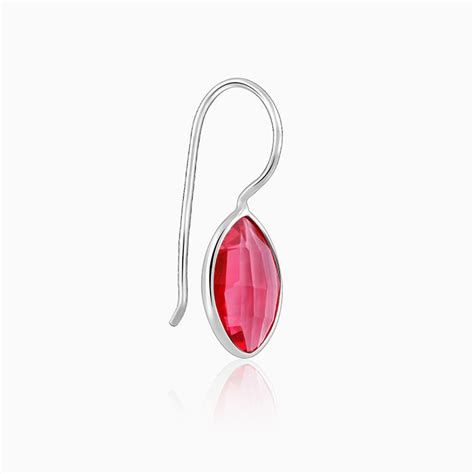 Silver Cherry Pink Crystal Earrings – GIVA Jewellery