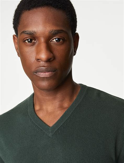 Buy Pure Acrylic Plain V-Neck Jumper at Marks & Spencer