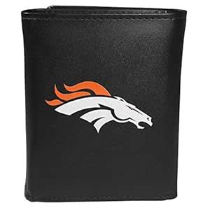 NFL Denver Broncos Unisex Siskiyou SportsLeather Tri-fold Wallet, Large ...