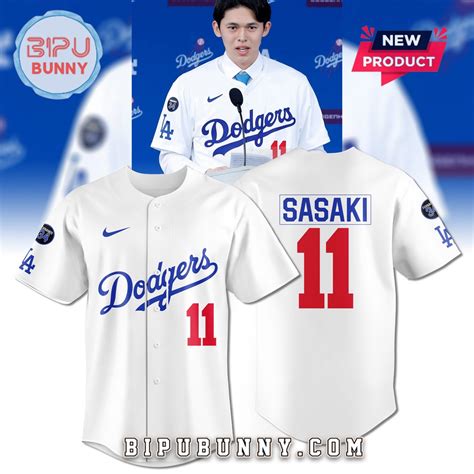 Los Angeles Dodgers Roki Sasaki 11 White Baseball Jersey - BipuBunny Store