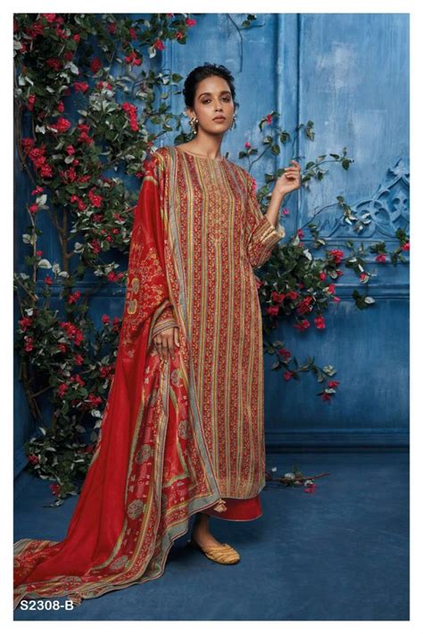 Ganga Maisie Gazi Jacquard Printed Salwar Kameez