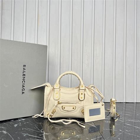 Balenciaga Kadin canta City Kucuk Boy Krem
