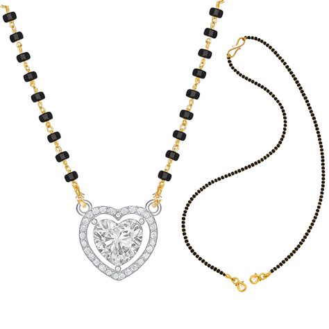American Diamond 18 Inches Tanmaniya Mangalsutra Necklace for Women ...