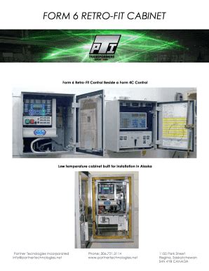 Fillable Online partnertechnologies FORM 6 RETROFIT CABINET ...