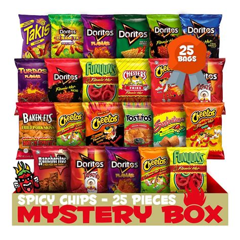 Buy Chili Treats Spicy Flamin' Hot Fiery Chili Mystery Box of Chips ...