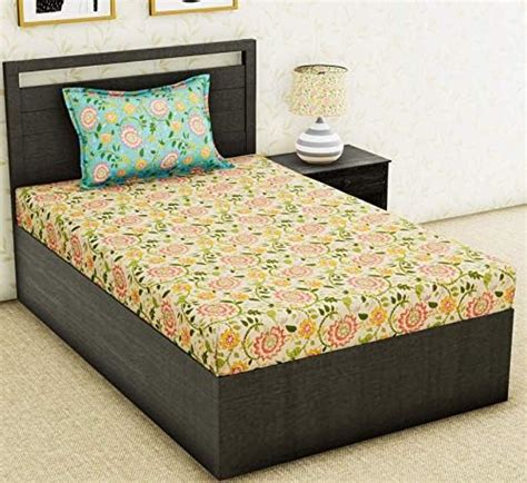 COZY FURNISH Super Soft Cotton Single Bedsheet With 1 Pillow Cover ...