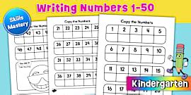 Kindergarten Missing Numbers to 30 Ordering Worksheet