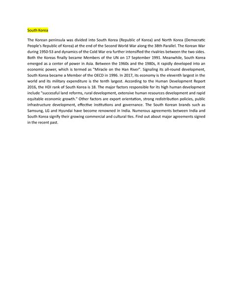 South Korea - The Korean War during 1950-53 and dynamics of the Cold ...