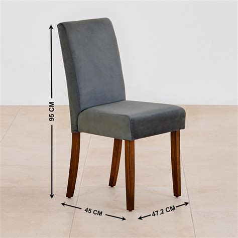 Buy Nirvana Indus Set of 2 Velvet Dining Chairs - Grey from Home Centre ...