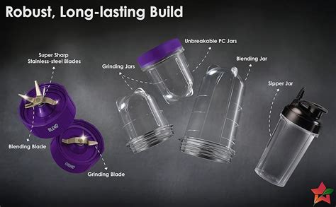 Buy Wonderchef Nutri-blend Mixer Grinder Blender, Smoothie Maker, 3 ...