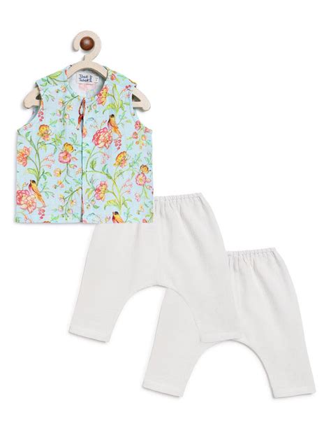 Pre-Order: Unisex Garden Glory Jhabla Set - Green– Peonyy Kids