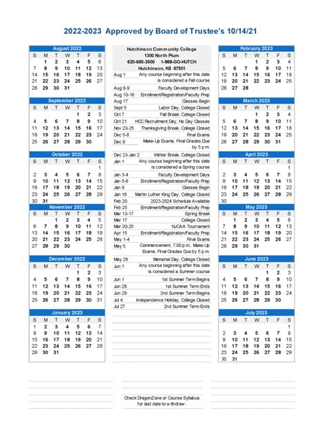 George Washington University Academic Calendar Spring 2023 ...