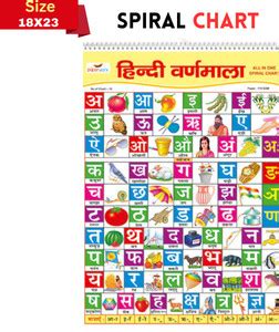 Indianbookdepot IBD All-in-One Spiral Chart for Kids | Hindi, English ...