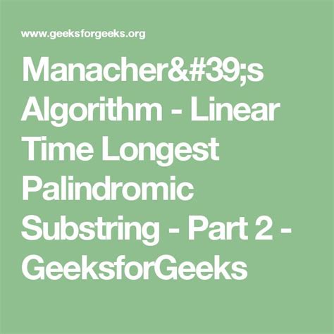 Image result for Manacher S Algorithm Python