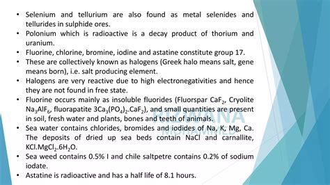 1st Lecture on Elements of groups 16, 17 & 18 | Chemistry Part I | 12th Std | PDF