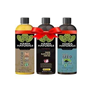 Buy Haria Naturals 100% Cold Pressed Castor Oil & Onion Blackseed Oil ...