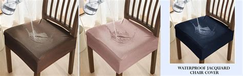 Waterproof Jacquard Chair Seat Covers | Stretchable & Elastic | HOKIPO ...