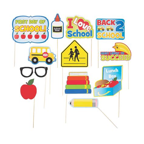 Fun Express Back to School Photo Stick Props - 12 Pieces : Amazon.in ...