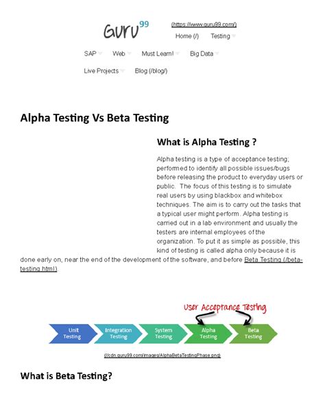 Alpha Testing Vs Beta Testing - Alpha Tes ng Vs Beta Tes ng What is ...