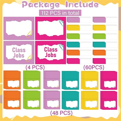 QOUBAI 112 Pcs Colorful Class Jobs Bulletin Board Set India | Ubuy