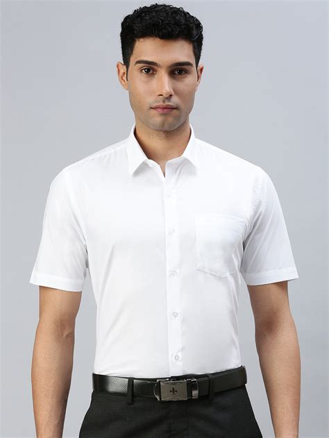 Ramraj Men 100% Cotton White Shirt Plus Size
