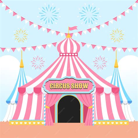 Pink Circus Tent Clip Art