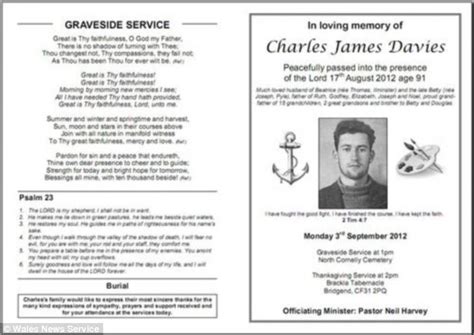 Image result for Graveside Service Program Example