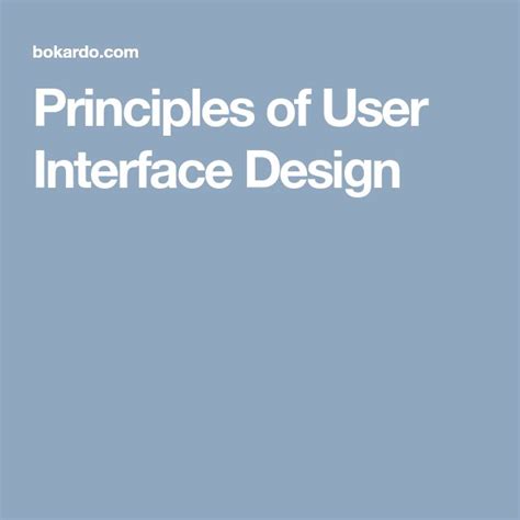 Image result for User Interface Design Principles