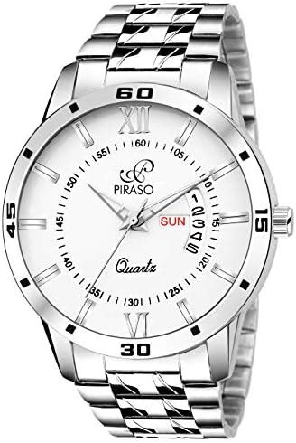 Buy PIRASO Premium Date Display Dial & Stainless Steel Chain Analog ...