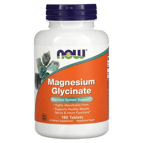 NOW Foods Magnesium Glycinate 180 Tablets | Lazada
