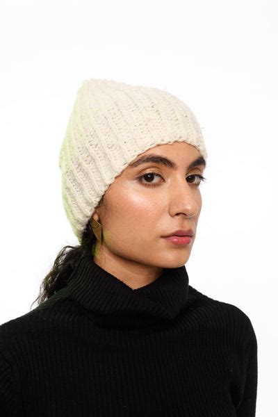 VANILLA UNISEX RIB BEANIE – Khajoor