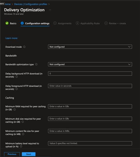 Delivery Optimization Advanced Settings 的图像结果