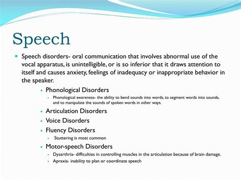 Image result for Communication Disorders Examples