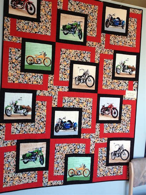 Motorcycle Quilt Pattern 的图像结果