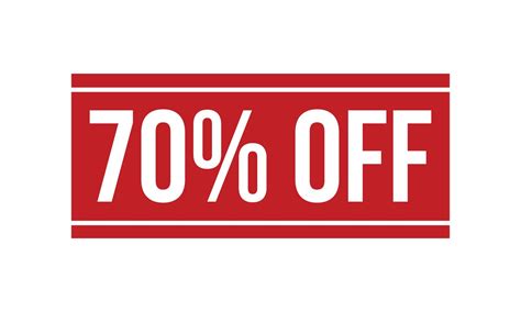 70 Percent Off Rubber Stamp. Red 70 Percent Off Rubber Grunge Stamp ...
