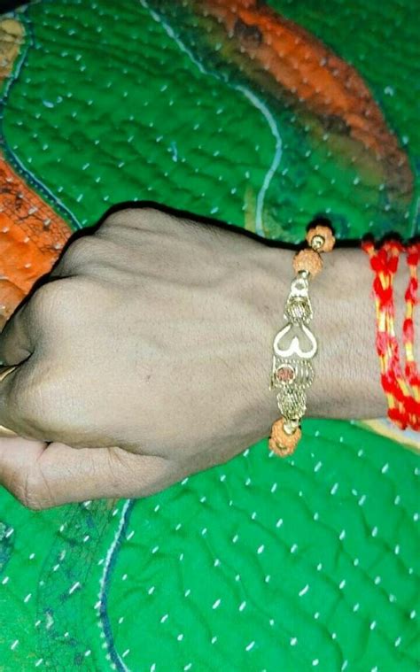 Gold Plated Om Rudraksha Bracelet For Men – Japam