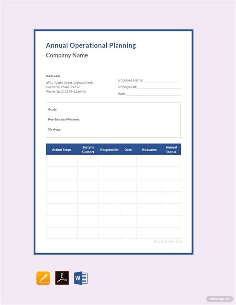 Image result for Sample Editable Operational Plan Format