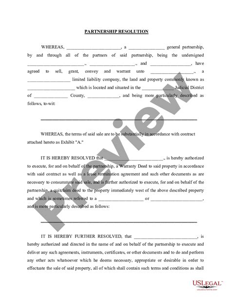 Partnership Resolution Sample 的图像结果