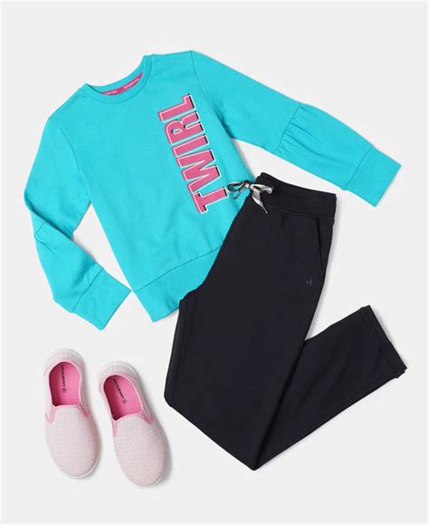 Buy Girl's Super Combed Cotton Straight Fit Trackpants with Contrast ...