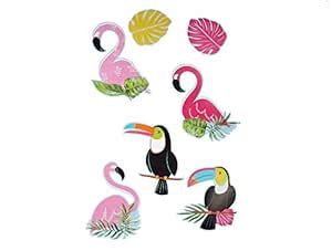 Summer Luau Tropical Bulletin Board Paper Cutouts - 8 Piece (Tropical ...